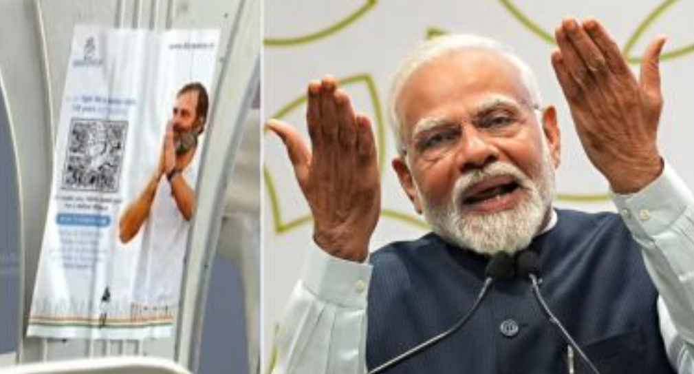 Chairs with Rahul Gandhi's Sticker Found at PM Modi's Meeting Venue
