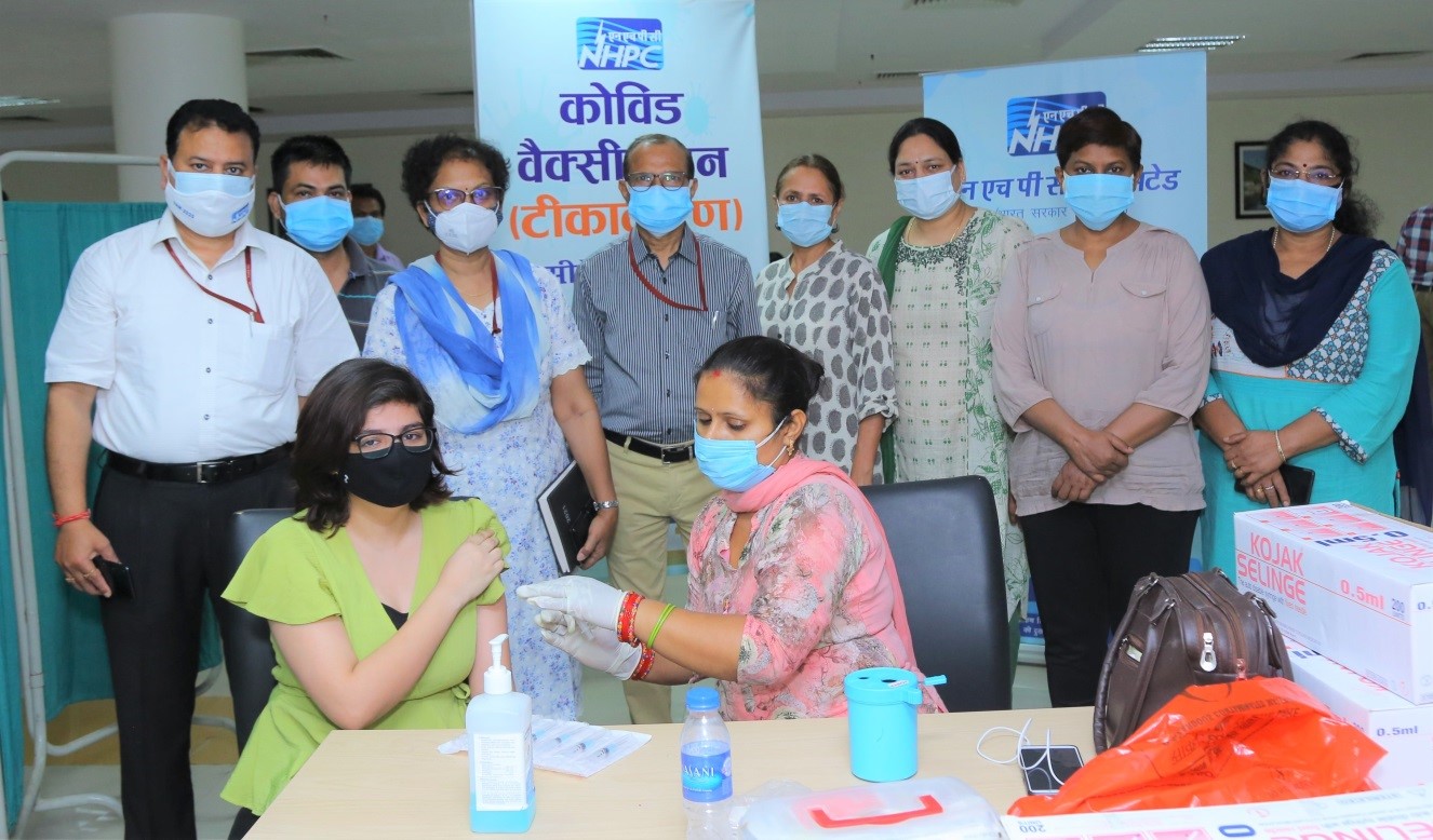 NHPC conducts Covid vaccination camp at NHPC Corporate Office
