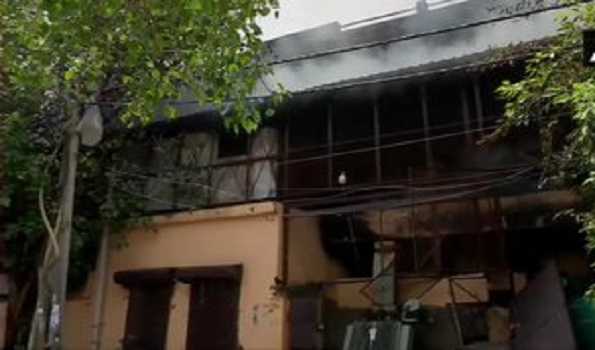 Fire in Delhi's shoe factory