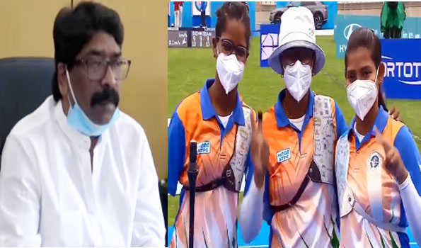 Hemant congratulates daughters of Jharkhand for winning gold in Archery World Cup in Paris