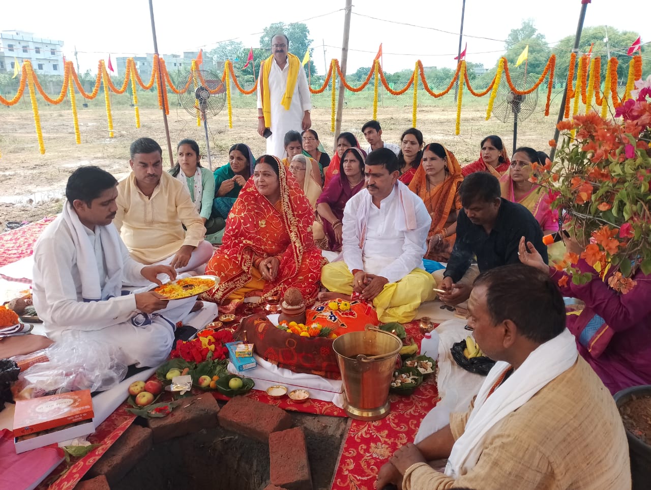 Medininagar's Housing Colony Transforms into a Spiritual Haven through Vedic Chants