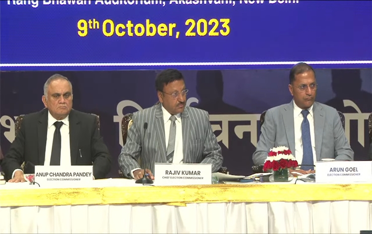 Election Commission Announces Dates for Assembly Elections in Five States